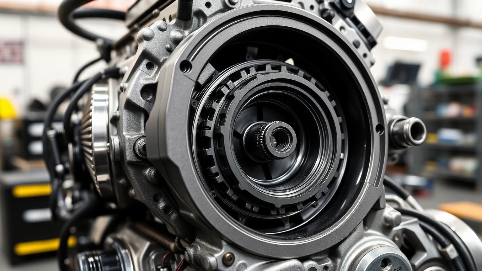 Mechanic running diagnostics on an engine bay
